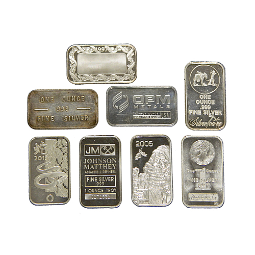 Various Silver Bars - 1 oz.