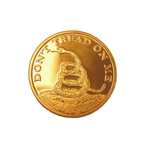 thumbnail interactive-video image 1 of Lot Of 100 - 1 Oz Copper Rounds - 'Don't Tread On Me' Rattlesnake Design - .999 Fine 1 of 4