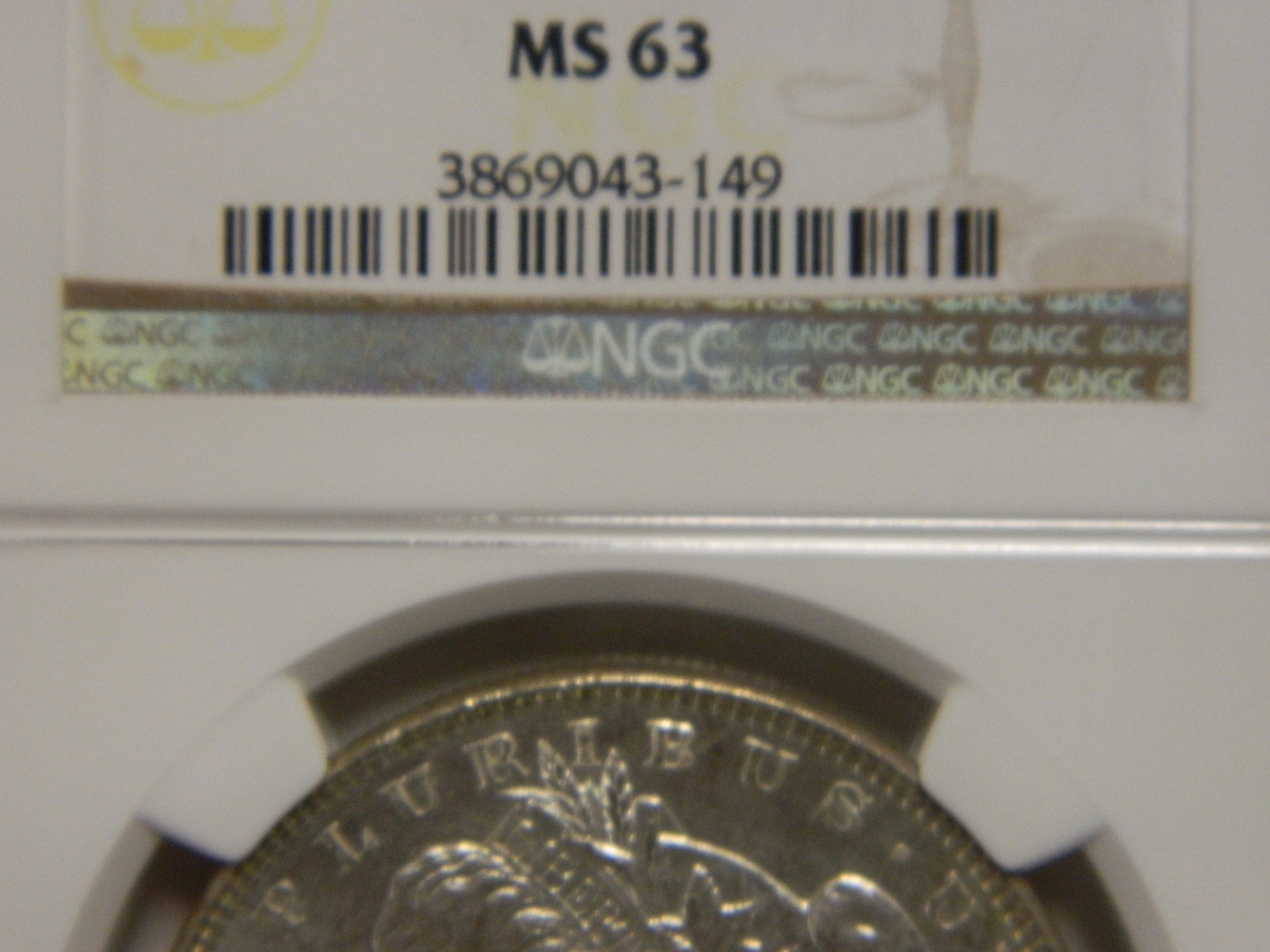 Common Date Morgan Dollar, Graded NGC-MS62 - Image 2